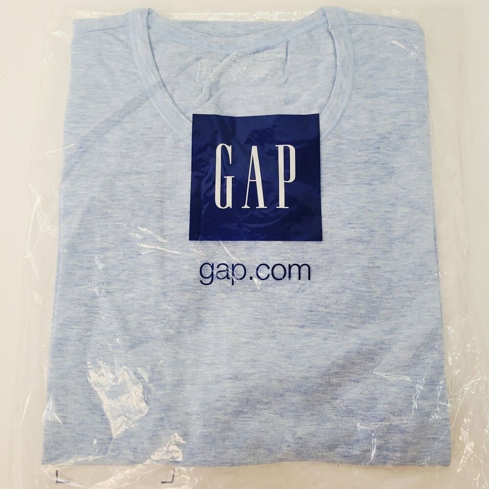 GAP Women's Seamless Light Blue Heather Short Sleeve T-Shirt Size M NWT
